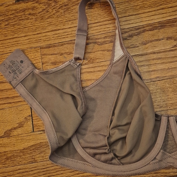 Breezies Underwire Support Bra - Cocoa (Sz 40C) Lace Mesh Fully Lined No Padding - Picture 6 of 8